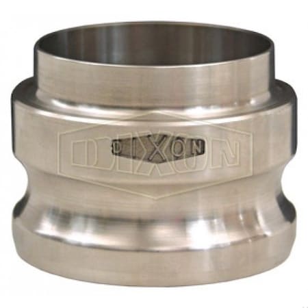 Dixon Cam and Groove Adapter, 1-1/2 in, Adapter x Butt Weld To Tube, 316 SSss Steel RE150BT